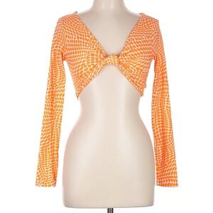 Cotton On Orange and Pink Patterned Crop Top